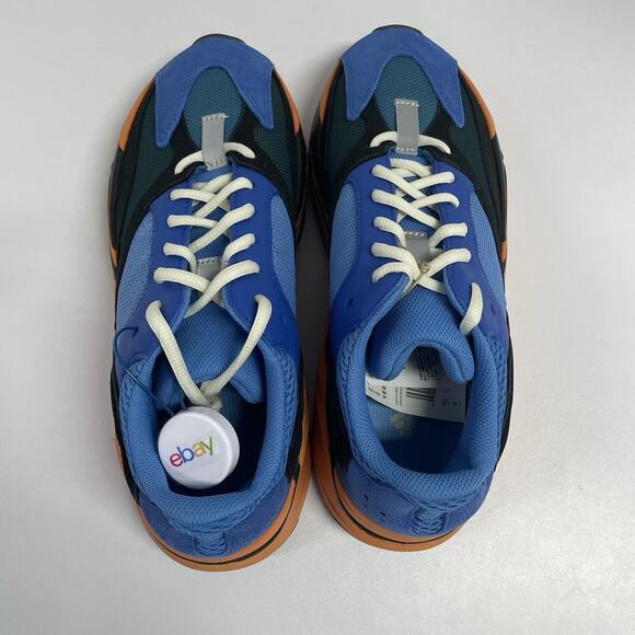 Adidas Yeezy Boost 700 Bright Blue GZ0541 Size 9 Men Orange Kanye Gators Shoes - Picture 3 of 8